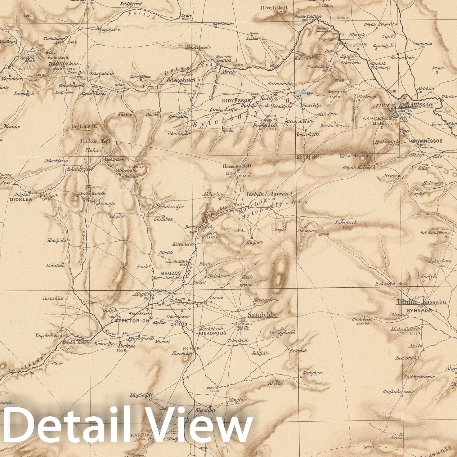 Historic Map : IX. Specialkarte vom westlichen Kleinasien, 1890, Vintage Wall Decor