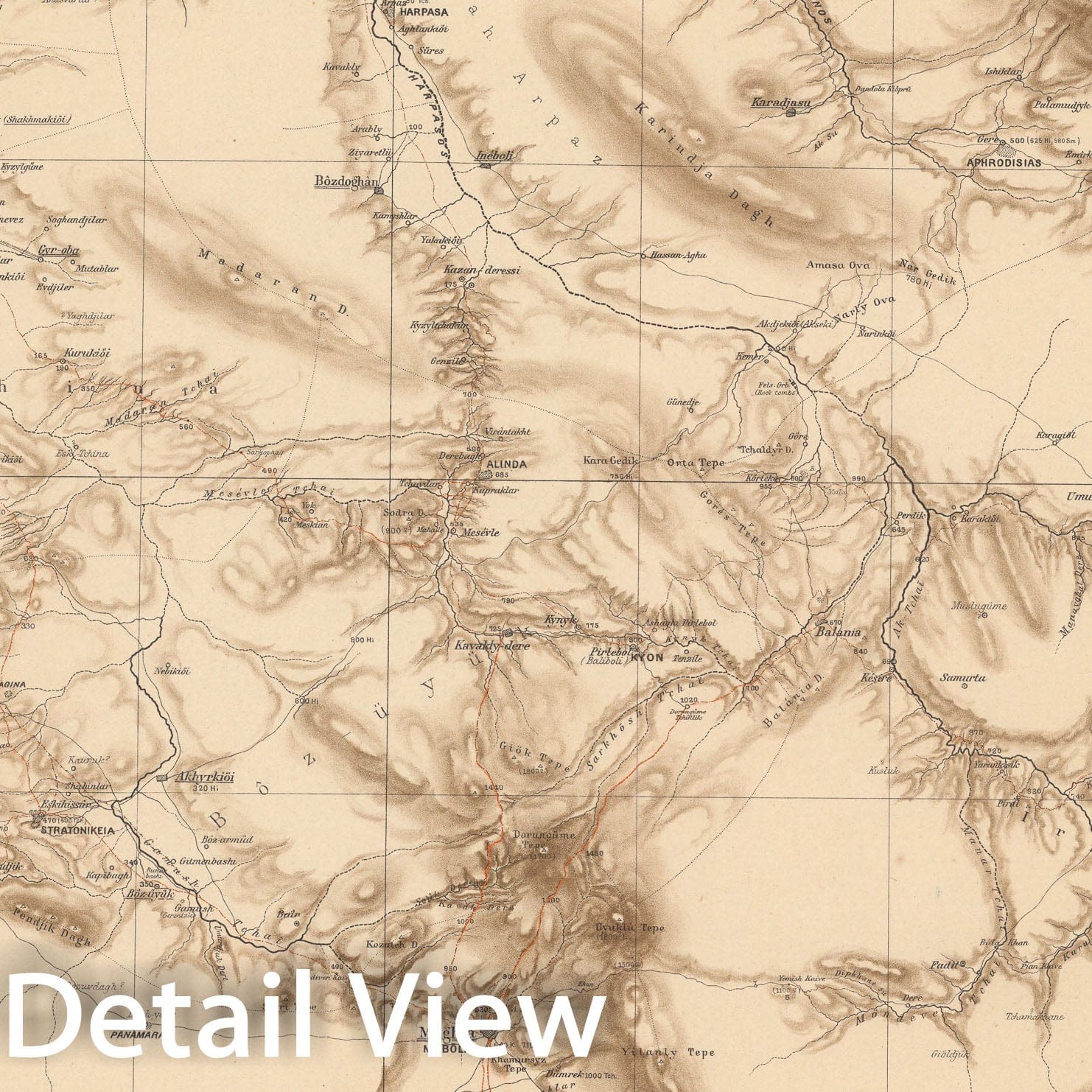 Historic Map : XI. Specialkarte vom westlichen Kleinasien, 1890, Vintage Wall Decor