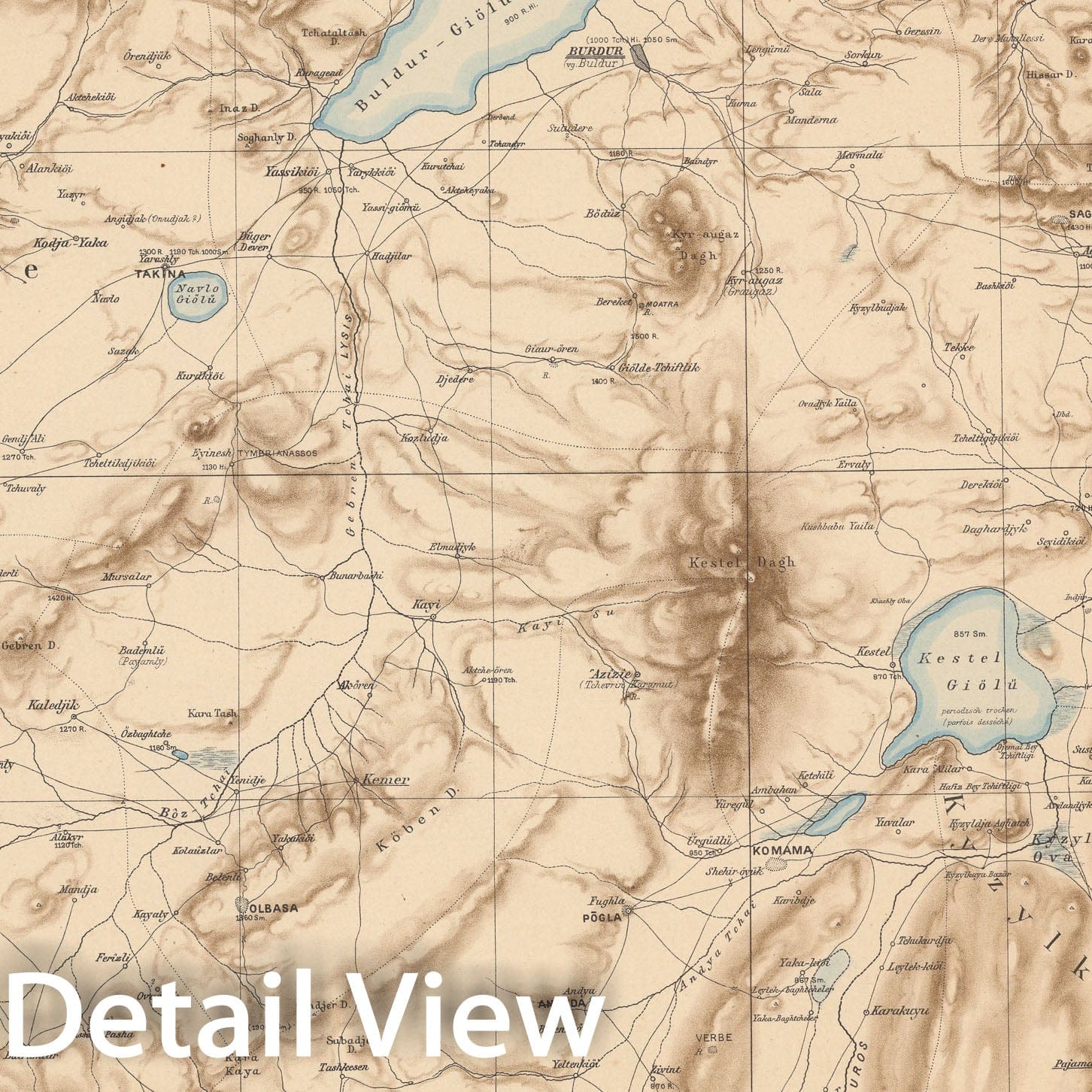 Historic Map : XII. Specialkarte vom westlichen Kleinasien, 1890, Vintage Wall Decor