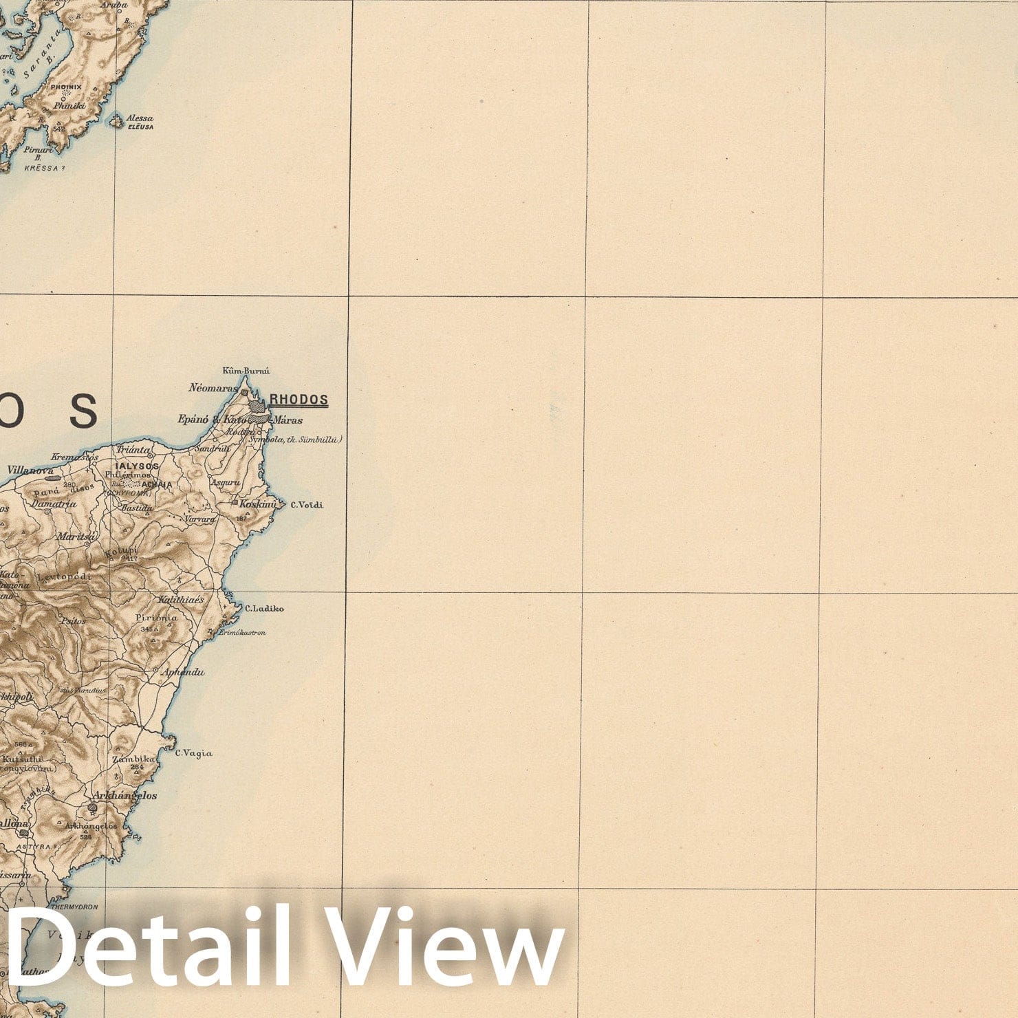 Historic Map : XIV. Specialkarte vom westlichen Kleinasien, 1890, Vintage Wall Decor