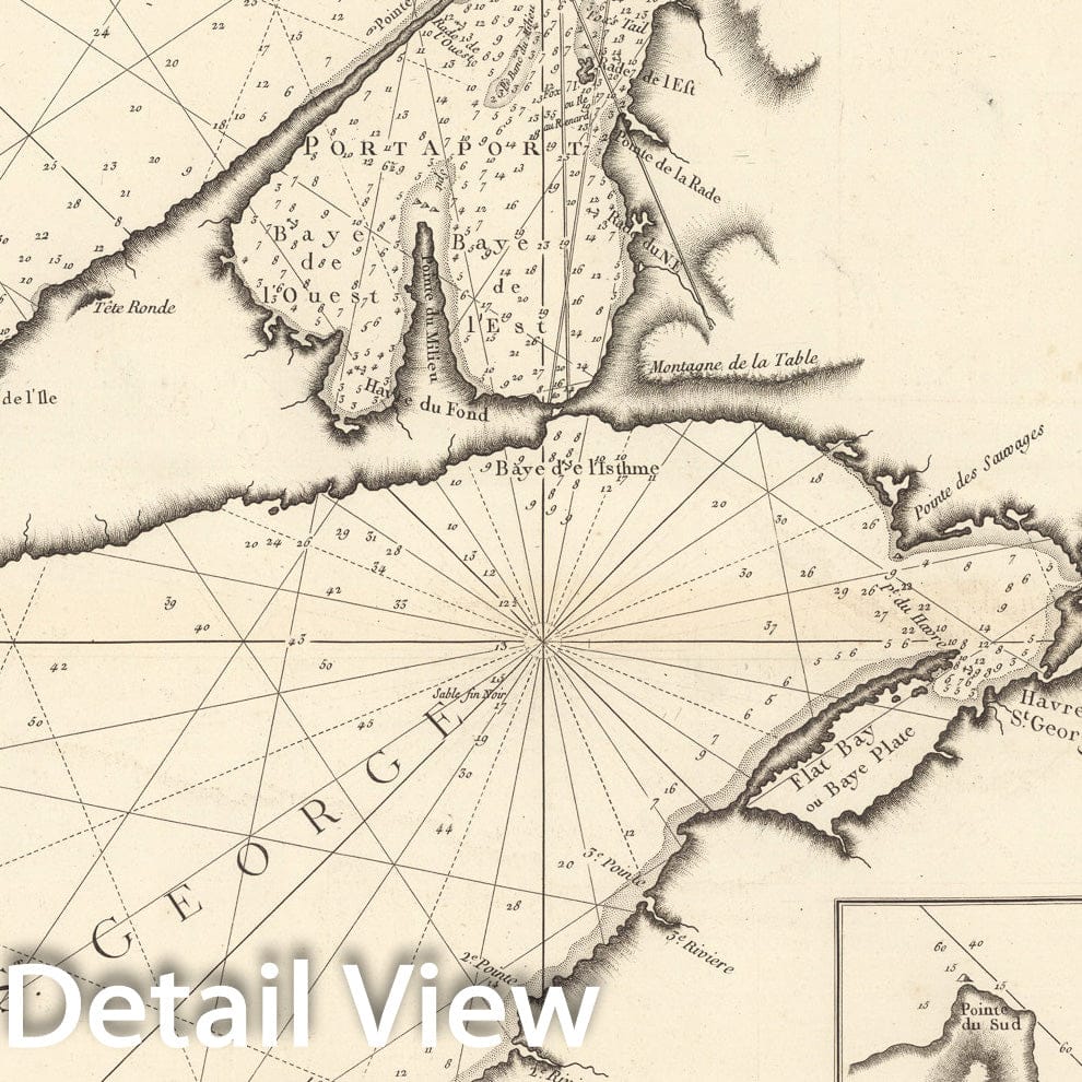 Historic Map : Plan des cotes de Terre-Neuve IV. feuille, 1784, Vintage Wall Decor