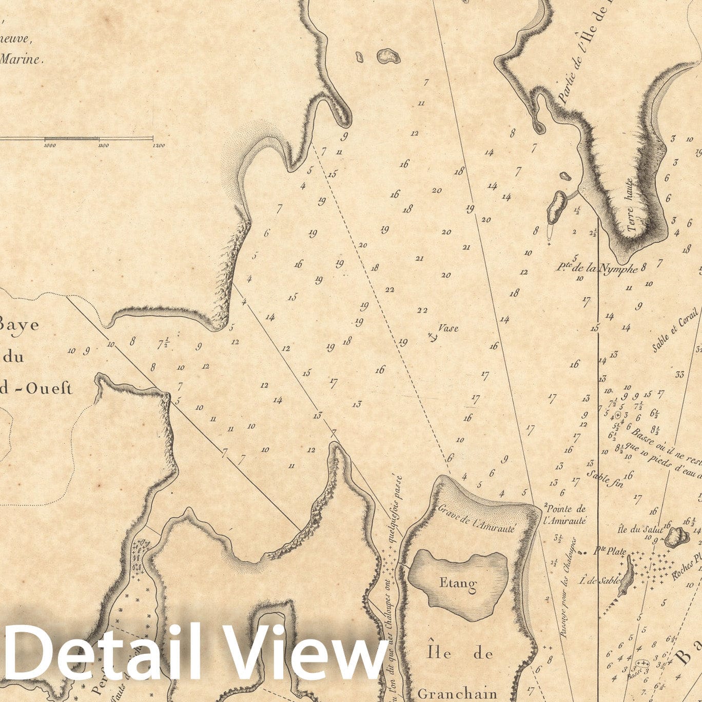 Historic Map : Plan de la Baye de St. Lunaire a la Cote du Nord -Est de Terre-Neuve, 1784, Vintage Wall Decor