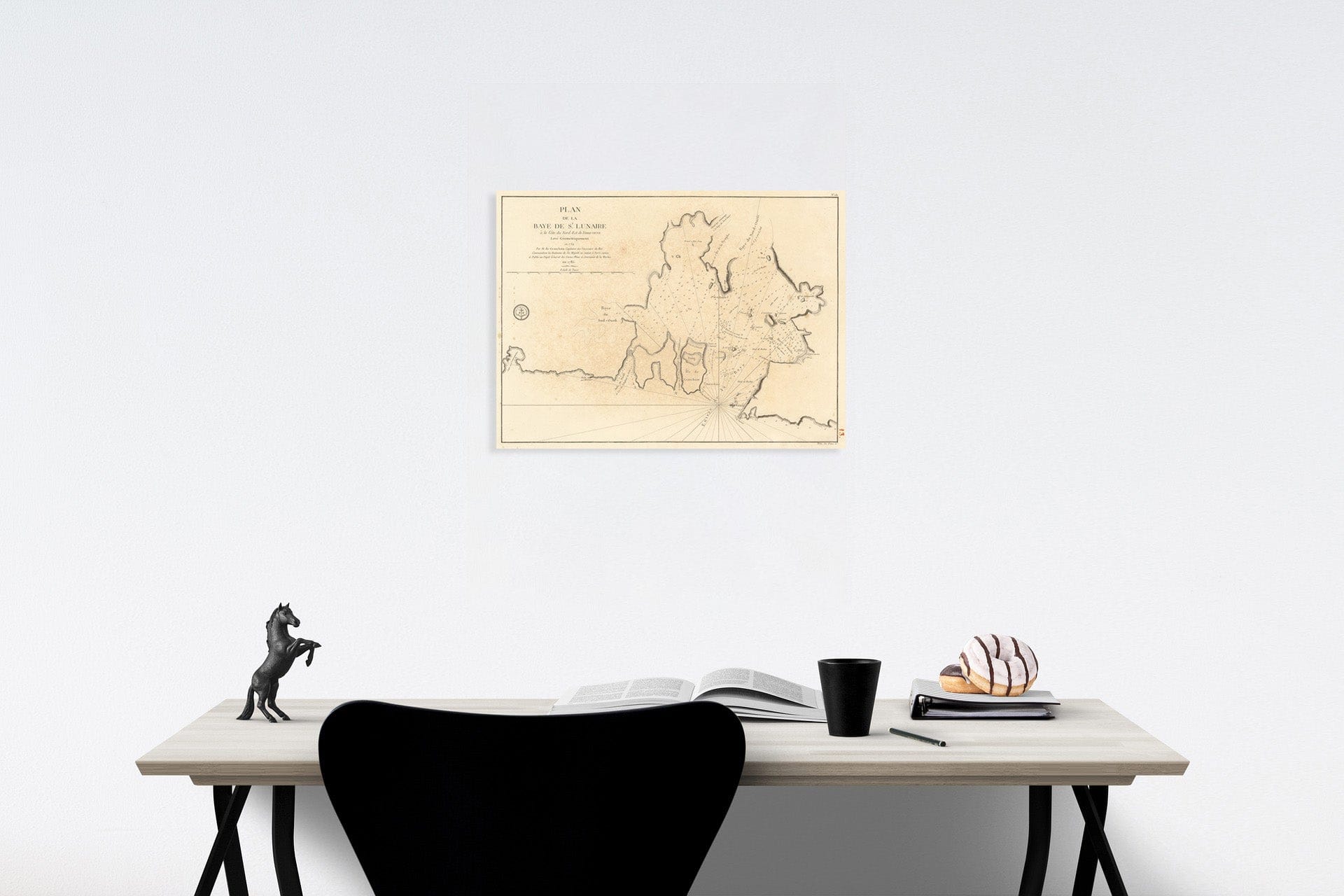 Historic Map : Plan de la Baye de St. Lunaire a la Cote du Nord -Est de Terre-Neuve, 1784, Vintage Wall Decor