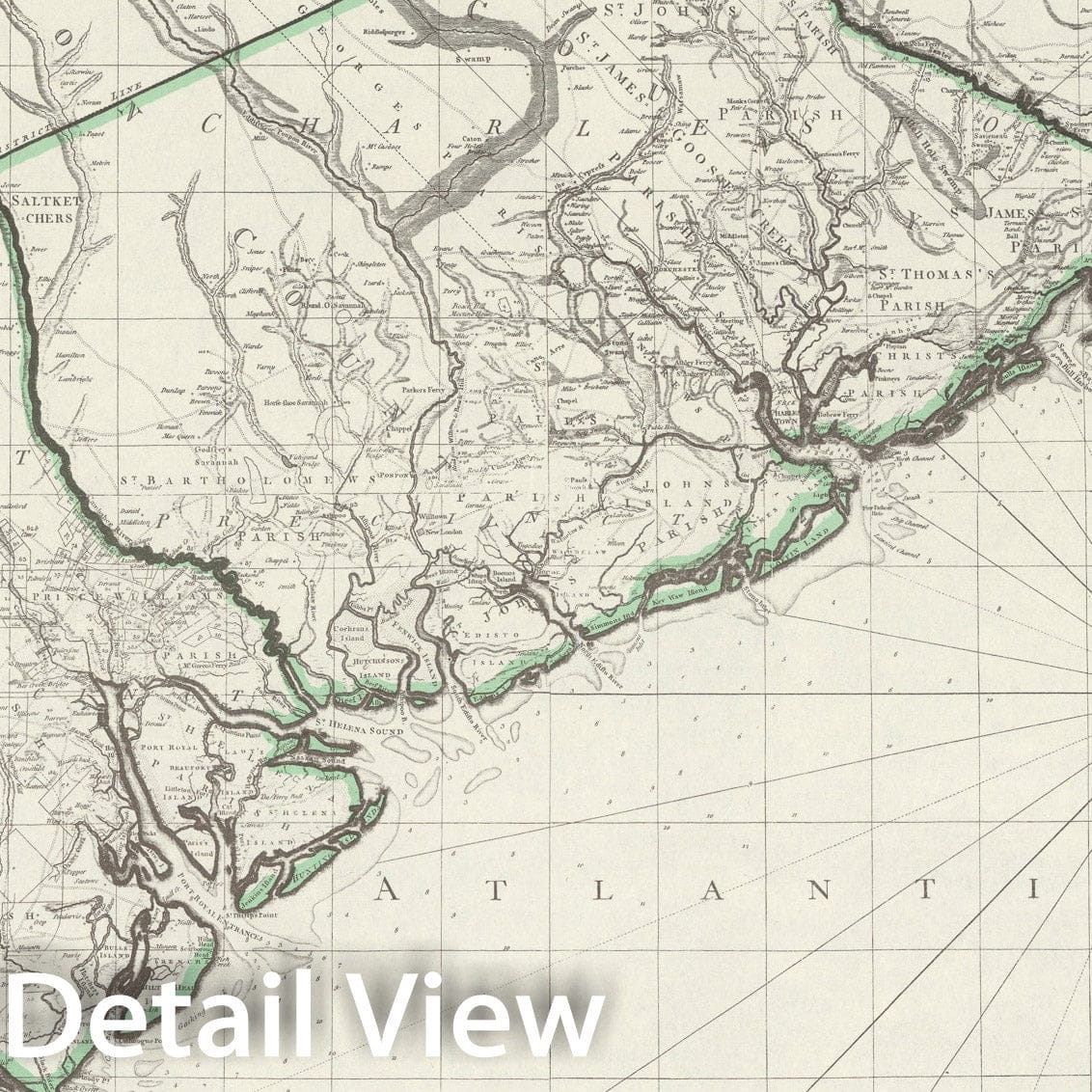 Historic Map : South Carolina at the time of the ratification of the constitution, 1938, Vintage Wall Decor