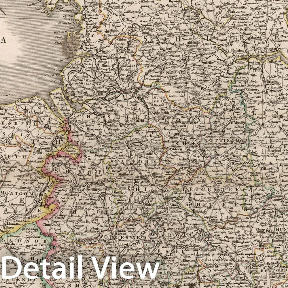 Historic Map : A new map of England, 1809, Vintage Wall Decor