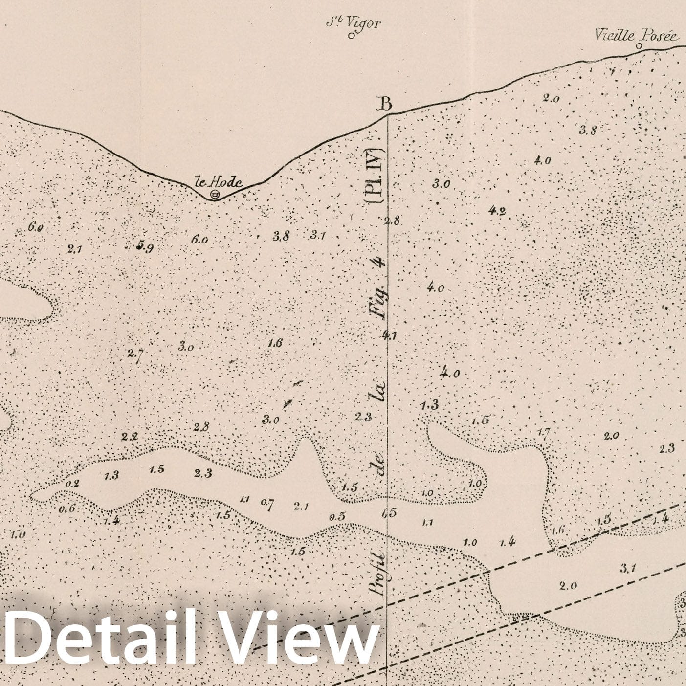 Historic Map : Partie de la Baie de Seine entre Tancarville et St. Sauveur, 1864, Vintage Wall Decor