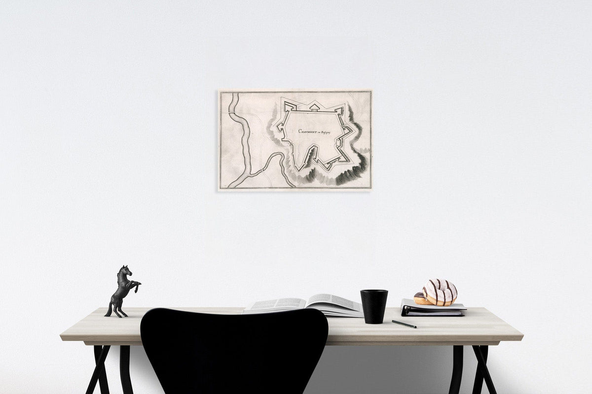 Historic Map : V. 2. Chaumont en Bassigny, 1663, Vintage Wall Decor
