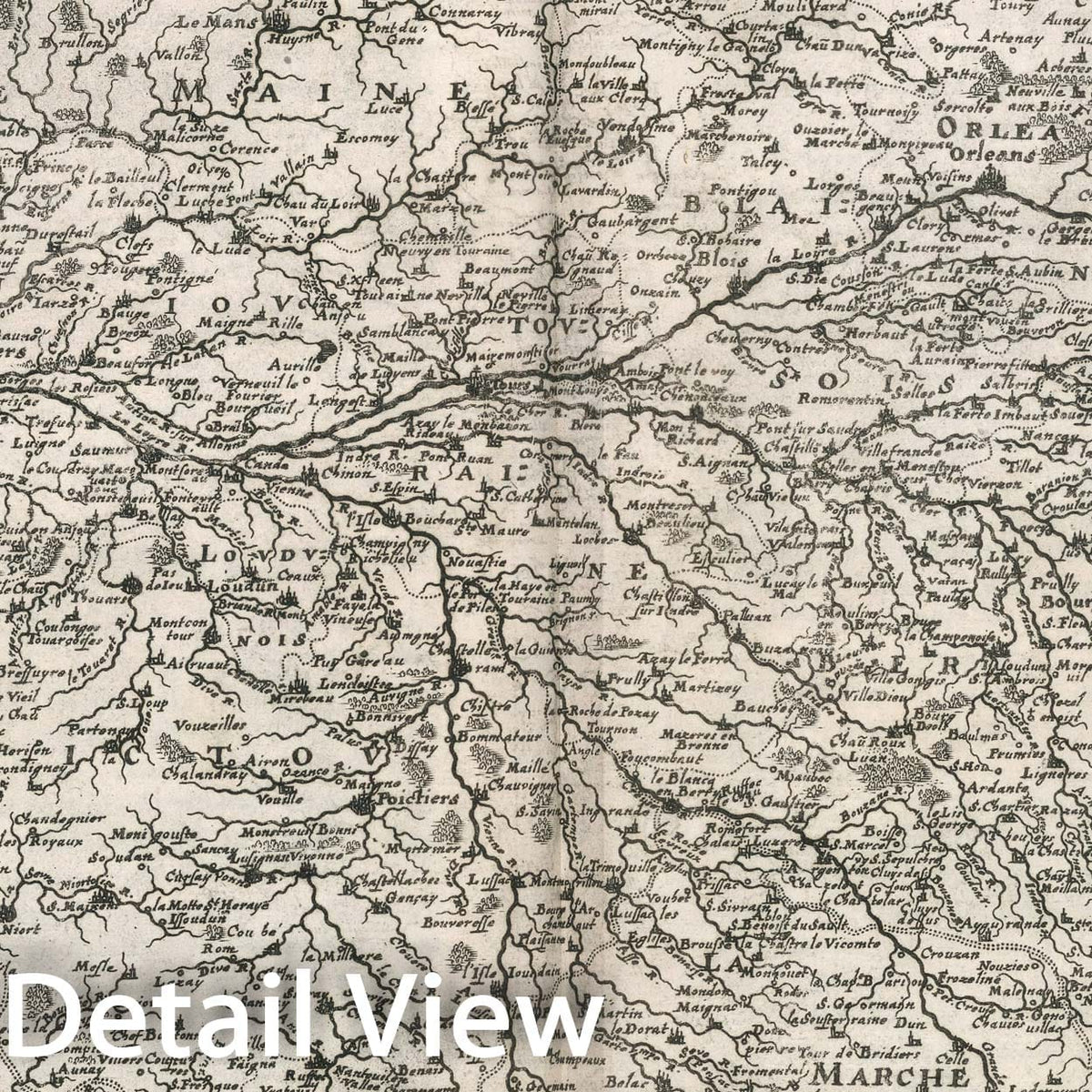 Historic Map : V. 3. Govvernement general d'Orleans ..., 1663, Vintage Wall Decor