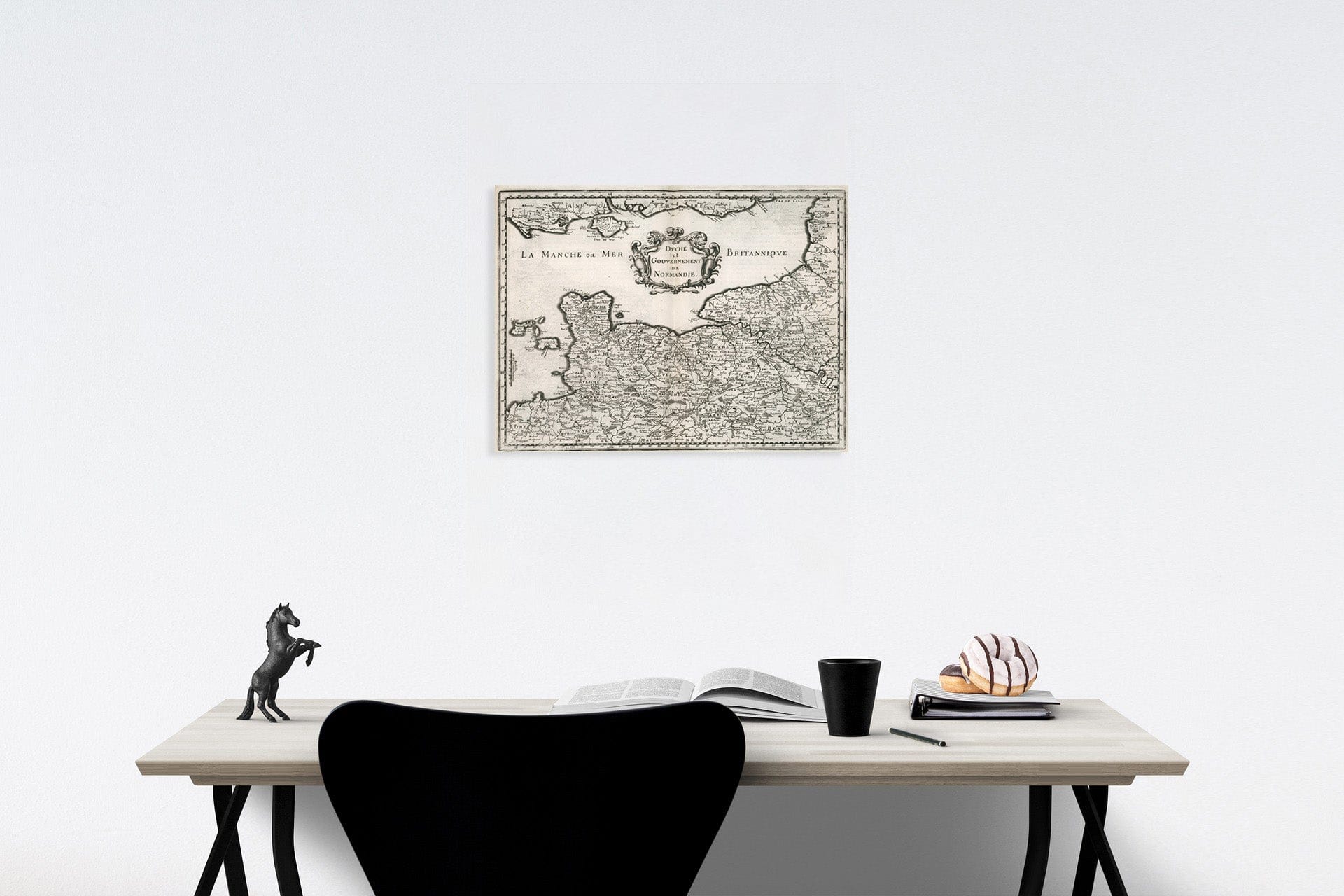Historic Map : V. 3. Duche et Gouvernement de Normandie, 1663, Vintage Wall Decor