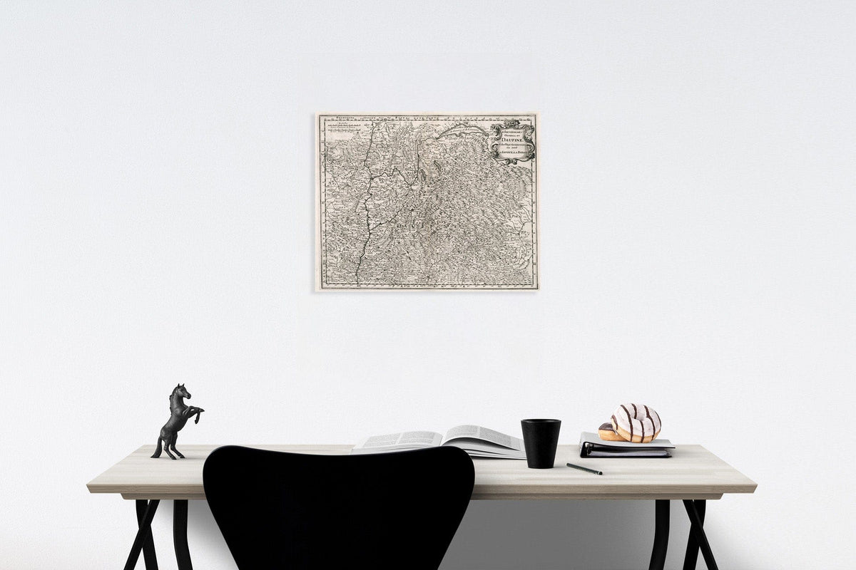 Historic Map : V. 4. Le Gouvernement General Du Daufine, 1663, Vintage Wall Decor