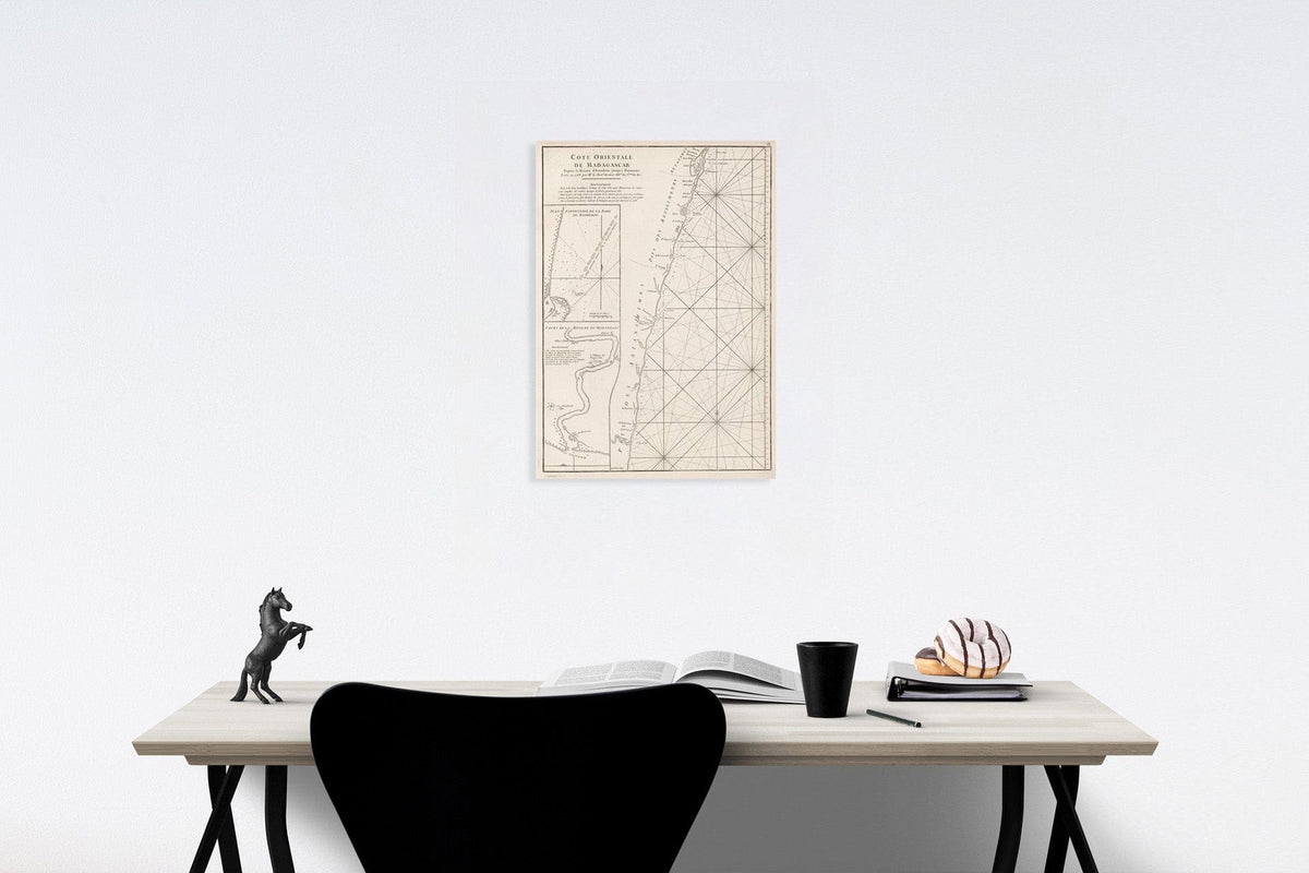 Historic Map : Cote Orientale de Madagascar, 1810, Vintage Wall Decor
