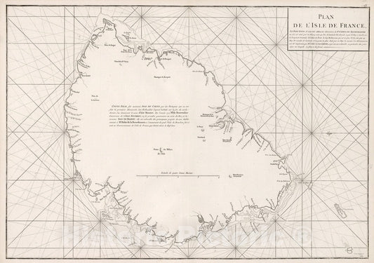 Historic Map : Plan de l'Isle de France, 1810, Vintage Wall Decor