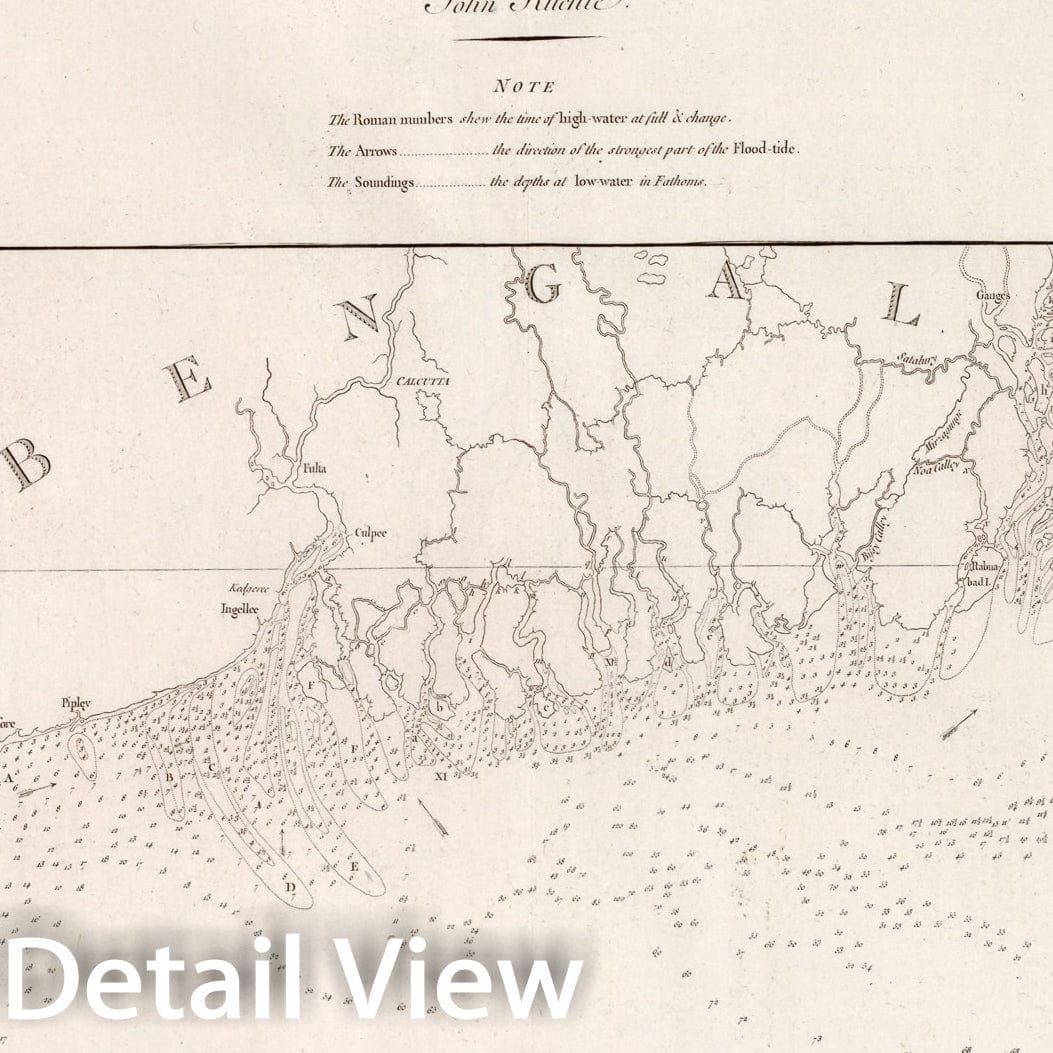 Historic Map : Chart of Northern part of The Bay of Bengal, 1810, Vintage Wall Decor
