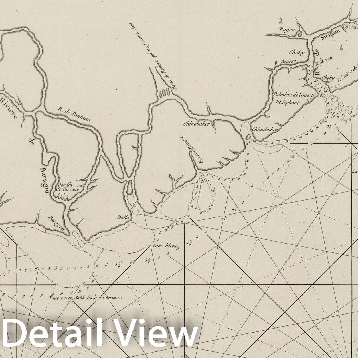 Historic Map : Carte de la cote de Pegou et de celle de Martaban, 1810, Vintage Wall Decor