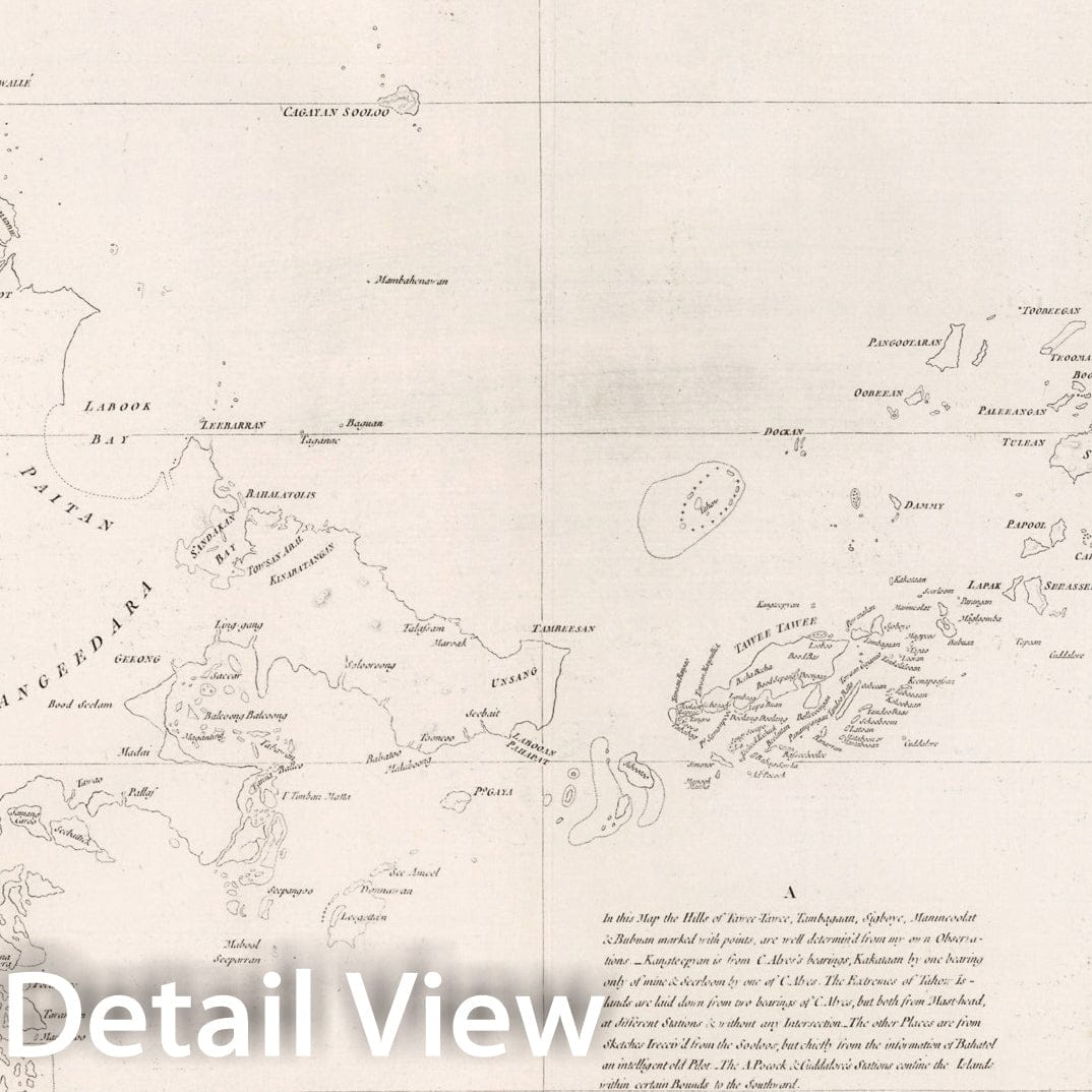 Historic Map : A Mar of part of Boneo and the Sooloo archipellago, 1810, Vintage Wall Decor