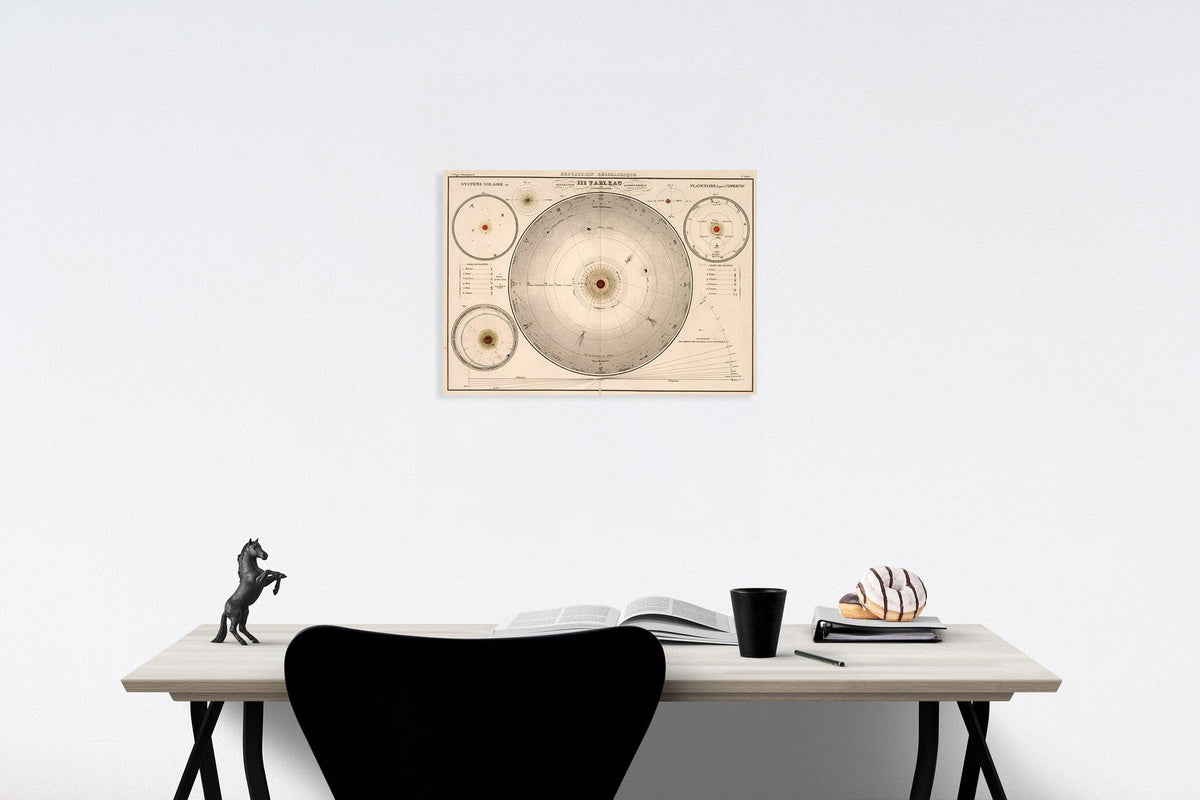 Historic Map : Exposition geographique III Tableau, 1839, Vintage Wall Decor