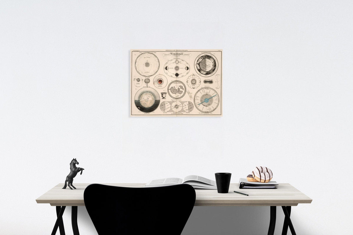 Historic Map : Exposition geographique VI Tableau, 1839, Vintage Wall Decor