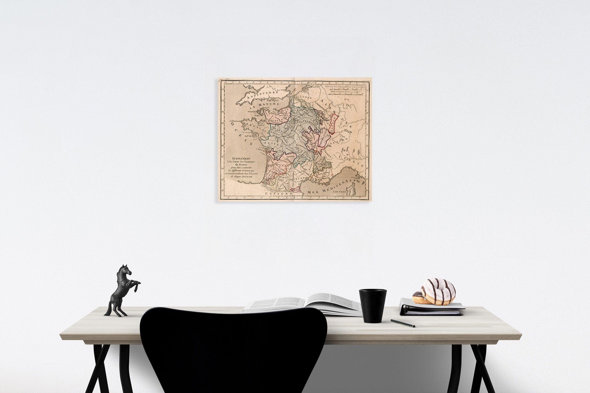 Historic Map : Supplement a la carte des Parlemens de France, 1765, Vintage Wall Decor