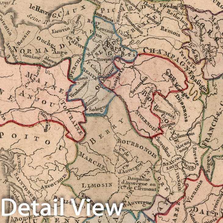 Historic Map : Supplement a la carte Archeveches et Eveches de France, 1765, Vintage Wall Decor