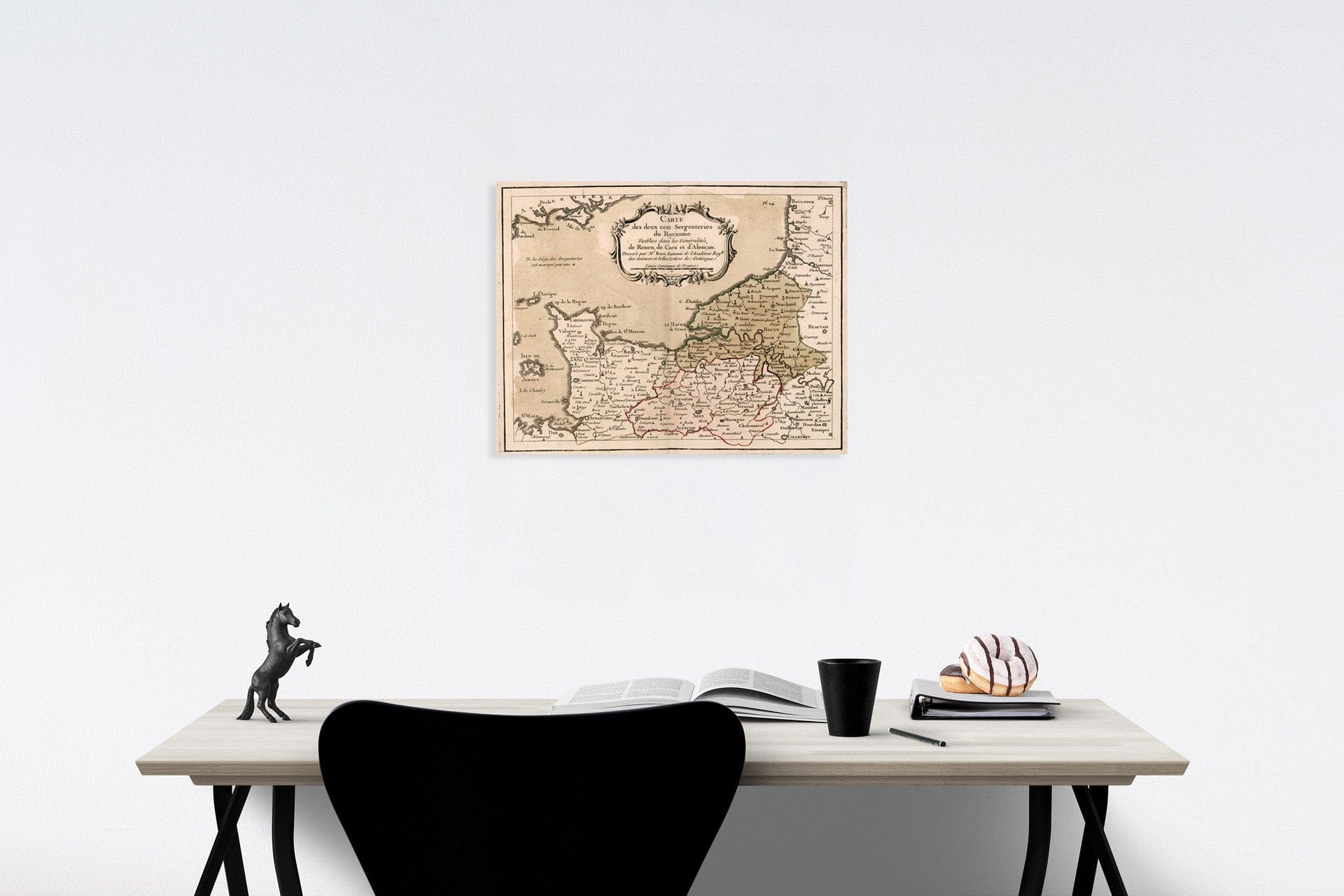 Historic Map : Carte des deux cent sergenteries du royaume. Etablies dans les generalites, 1765, Vintage Wall Decor