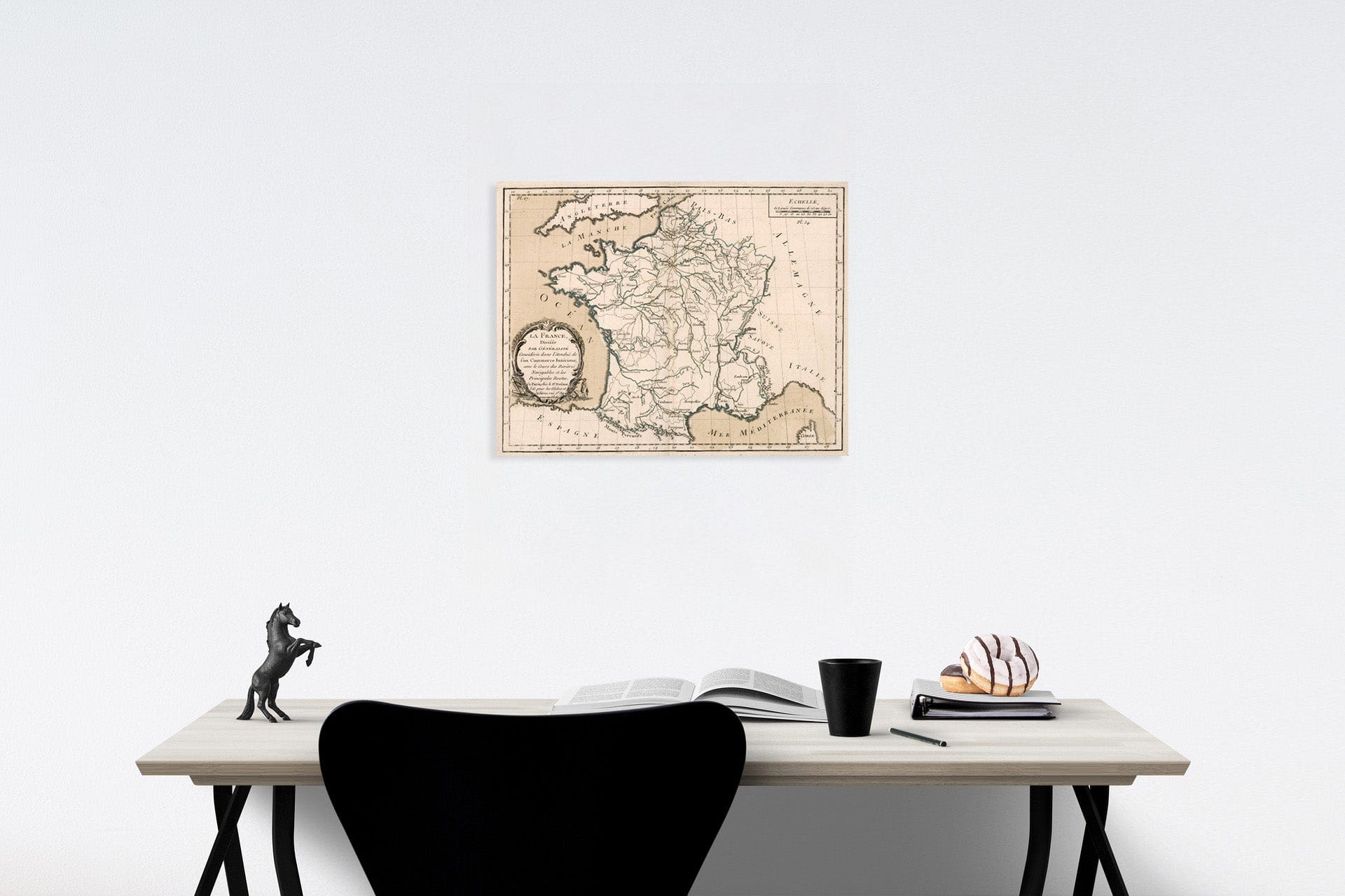 Historic Map : La France divisee par generalite conssidere dans l'etendue de son commerce interieur, 1765, Vintage Wall Decor