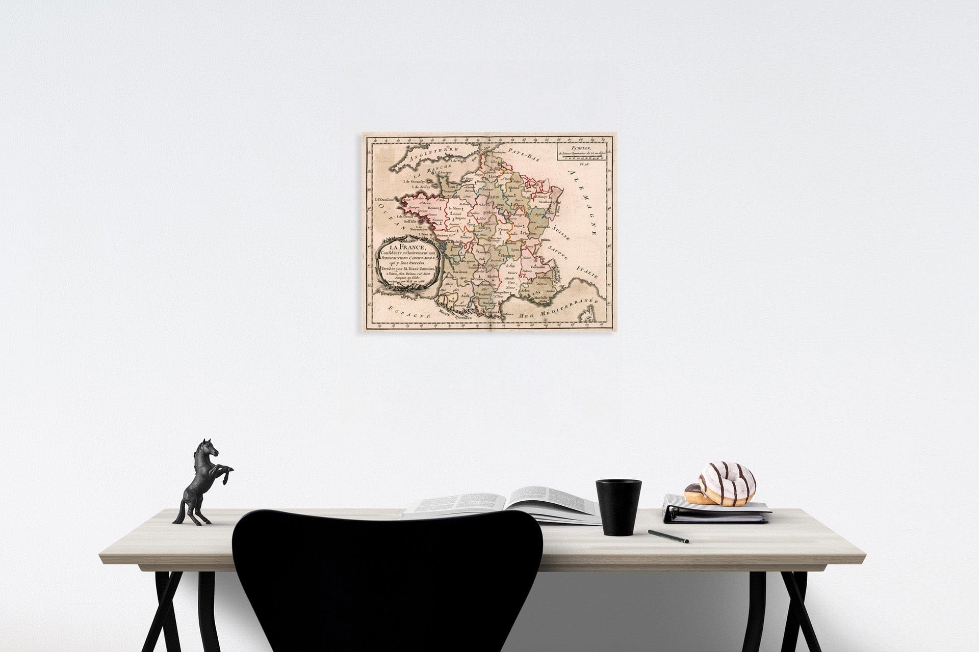 Historic Map : La France, consideree relativement aux jurisdictions consulaires qui y sont exercees, 1765, Vintage Wall Decor