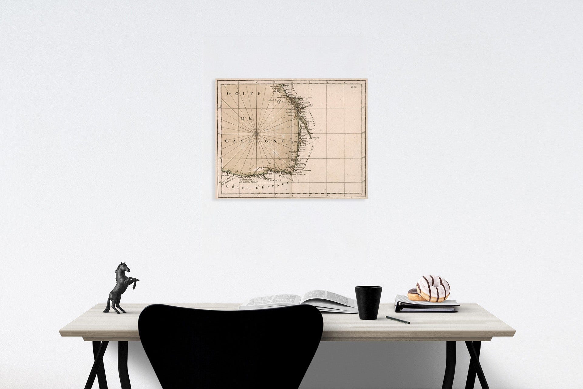 Historic Map : Le petit neptune Francois ou carte des cotes maritimes du royaume, 1765, v1, Vintage Wall Decor