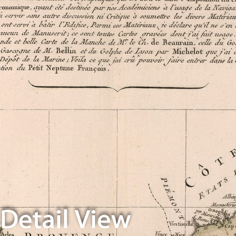 Historic Map : Le petit neptune Francois ou carte des cotes maritimes du royaume, 1765, v2, Vintage Wall Decor