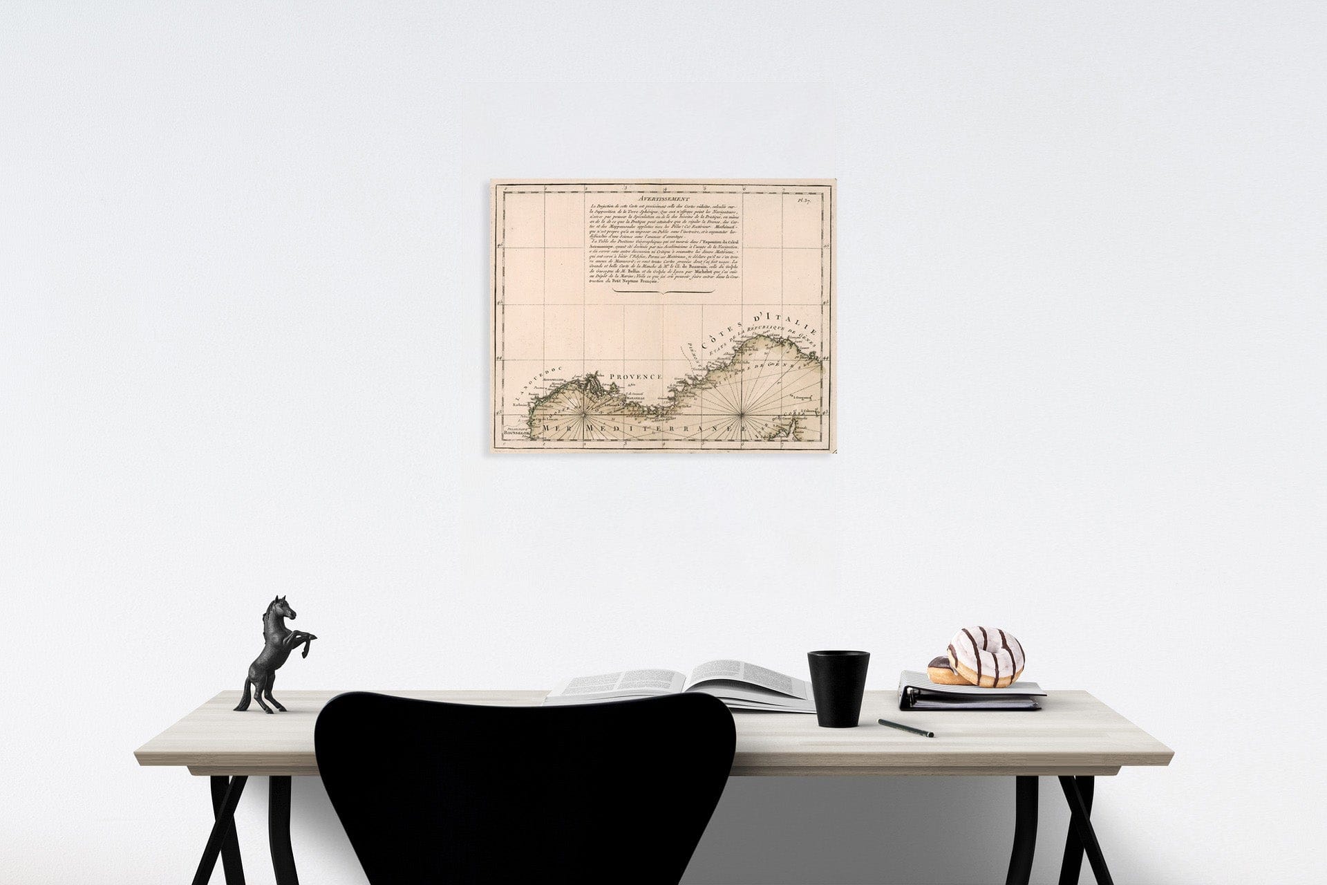 Historic Map : Le petit neptune Francois ou carte des cotes maritimes du royaume, 1765, v2, Vintage Wall Decor