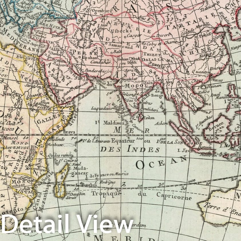 Historic Map : Pl. 9. Hemisphere Oriental, 1786, Vintage Wall Decor