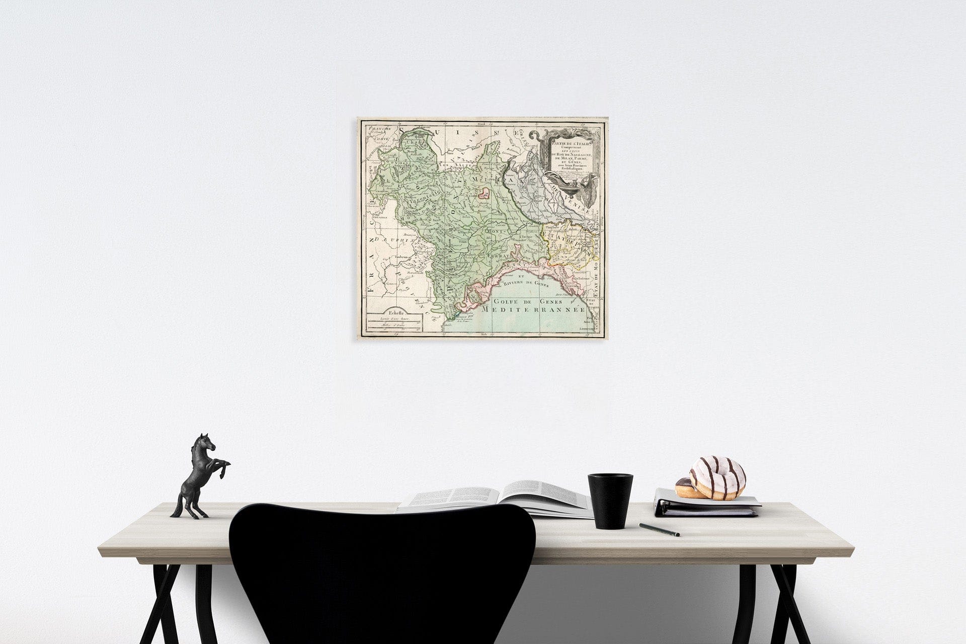 Historic Map : Pl. 17. Partie De L'Italie, Comprenant Les Etats Du Roy de Sardaigne, De Milan, Parme ..., 1786, Vintage Wall Decor