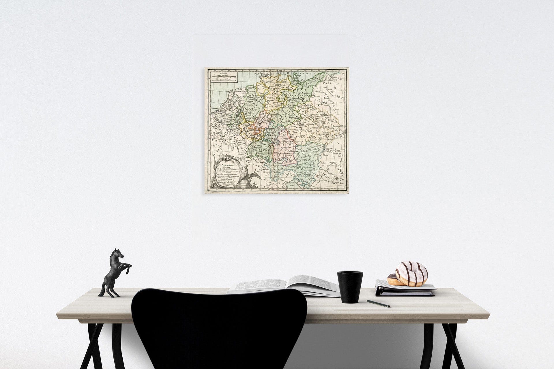 Historic Map : L' Allemagne divisee en tous ses cercles, 1786, Vintage Wall Decor