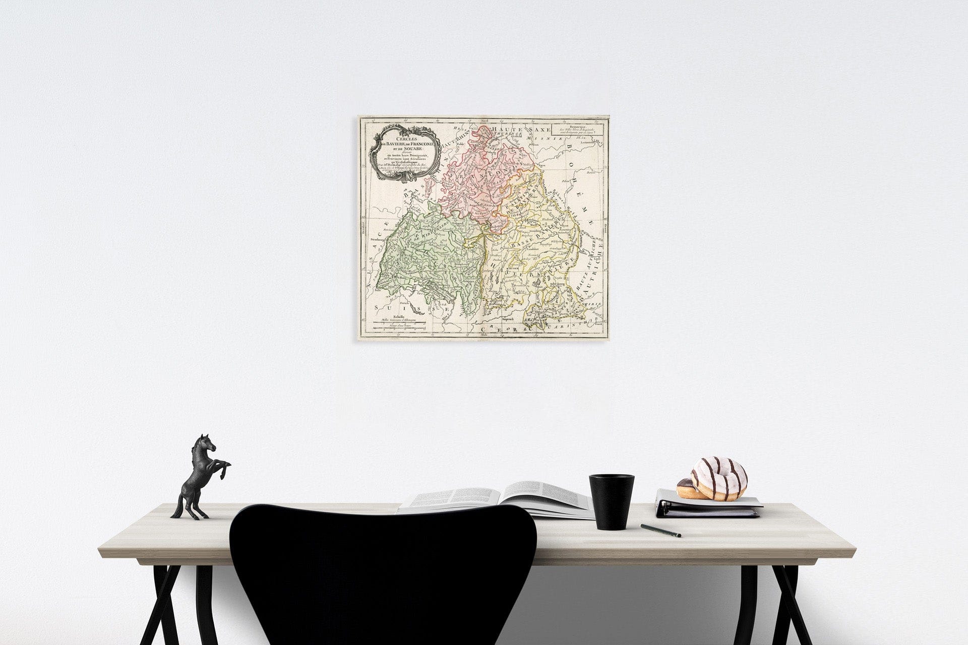 Historic Map : Cercles De Baviere de Franconie et de Souabe, 1786, Vintage Wall Decor