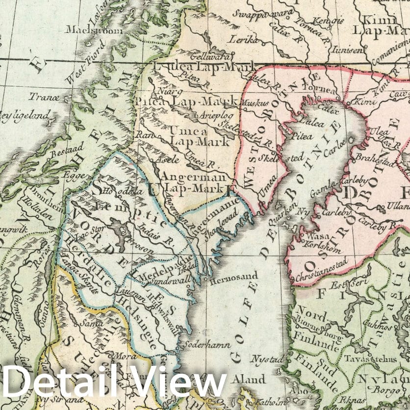 Historic Map : La Suede et La Norwege Avec l'Islande, 1786, Vintage Wall Decor
