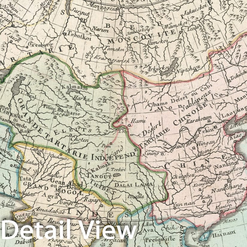 Historic Map : L'Asie : dressee pour l'etude de la geographie, 1786, Vintage Wall Decor
