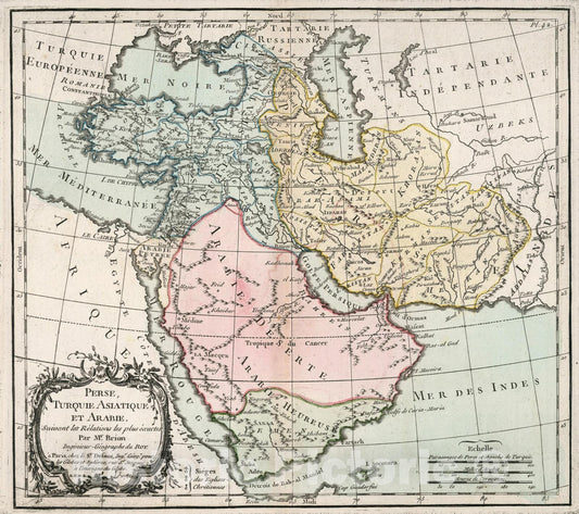 Historic Map : Perse, Turquie Asiatique, et Arabie, 1786, Vintage Wall Decor