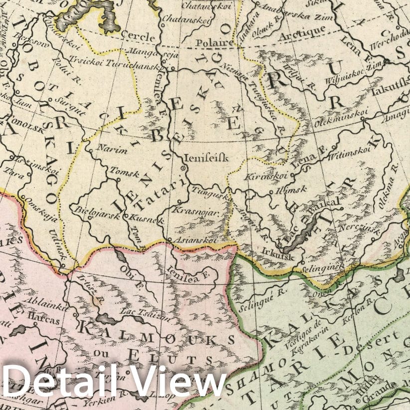 Historic Map : Grande Tartarie et Isles du Japon, 1786, Vintage Wall Decor