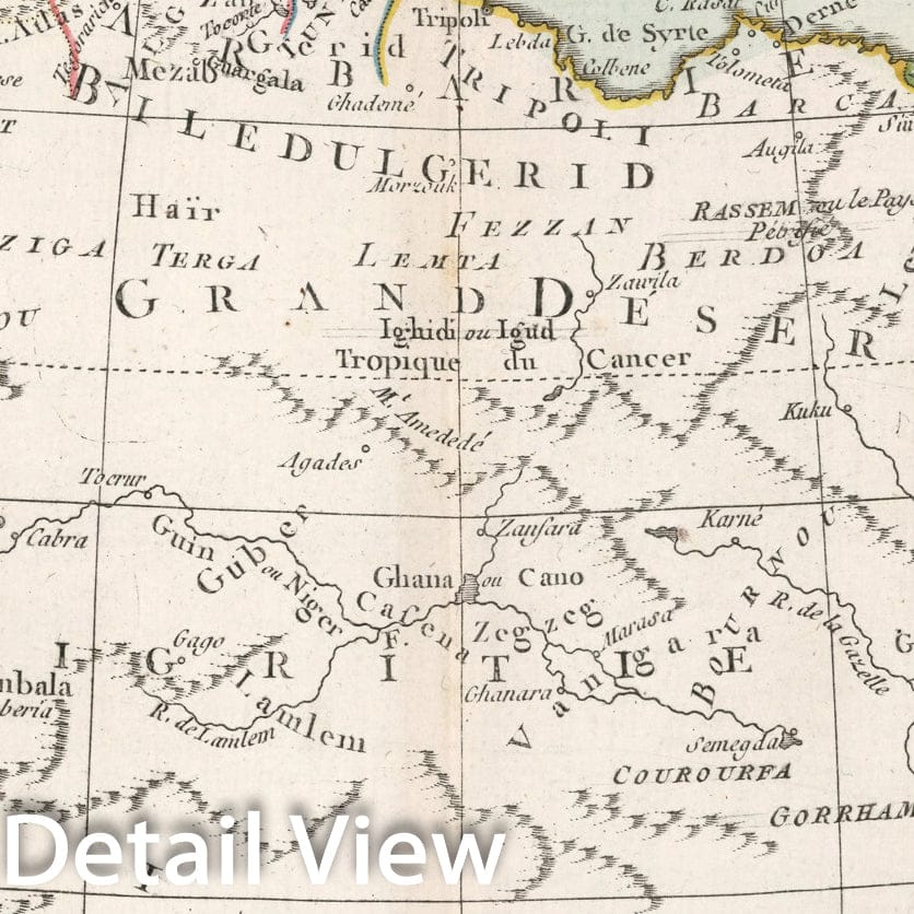Historic Map : Partie De L'Afrique en deca de l'equateur, 1786, Vintage Wall Decor