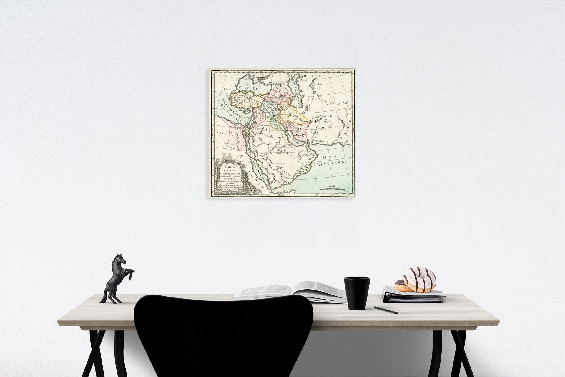 Historic Map : Carte des Pays et Principaux Lieux Connus dans les premiers ages du Monde, 1786, Vintage Wall Decor