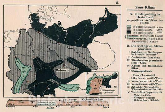Historic Map : Zum Klima, 1935, Vintage Wall Decor