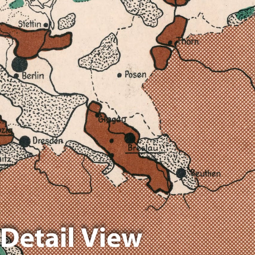 Historic Map : Die wichtigsten nahr flachen u. Viehzuch gebiete Deutschlands, 1935, Vintage Wall Decor