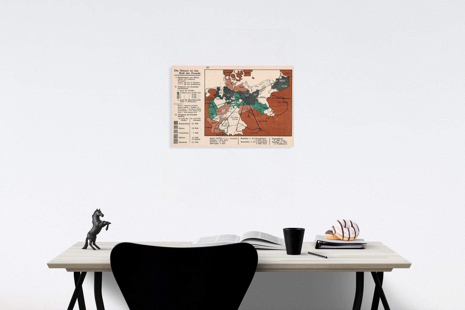 Historic Map : Die Heimat ist das mass der fremde, 1935, Vintage Wall Decor