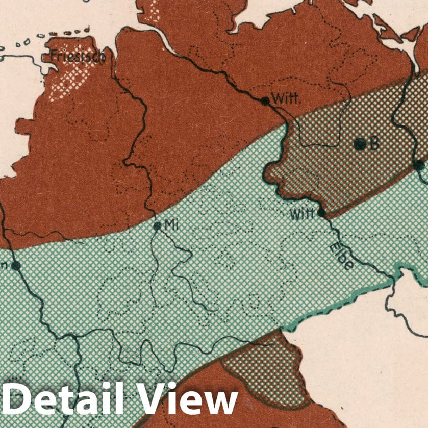 Historic Map : Die deutschen hausformen, 1935, Vintage Wall Decor