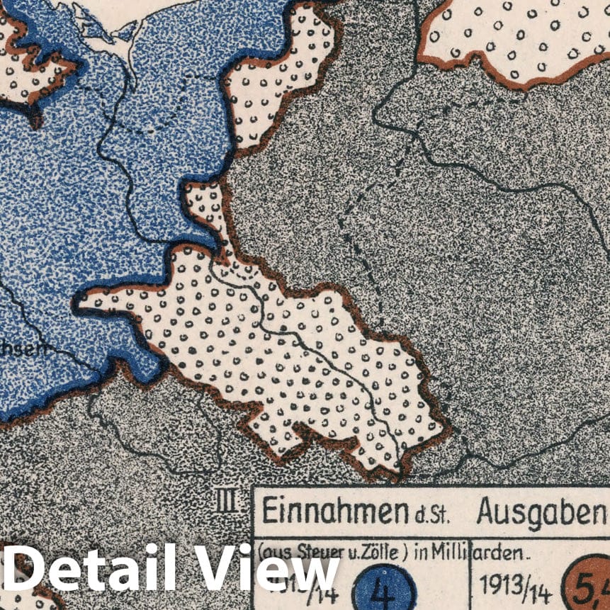 Historic Map : Aus dem Haushalt unseres Staates, 1935, Vintage Wall Decor
