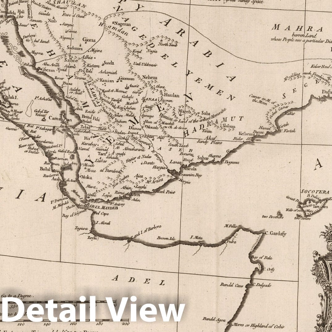 Historic Map : Vol. I. Asia. Part 1. Plate III. South Arabia, 1755, Vintage Wall Decor