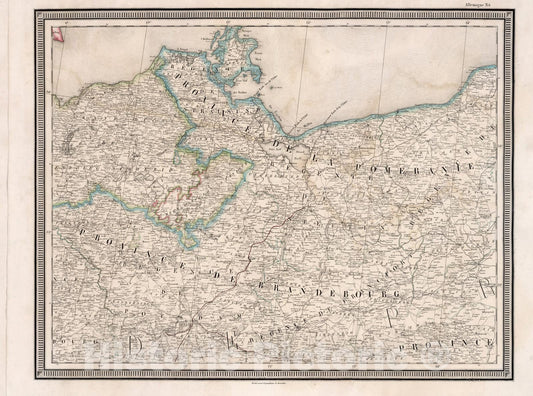 Historic Map : Allemagne No.6, 1857, Vintage Wall Decor