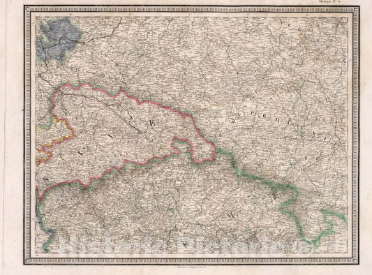 Historic Map : Allemagne No.10, 1857, Vintage Wall Decor