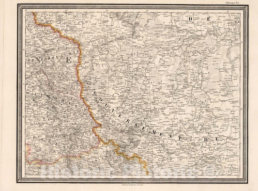 Historic Map : Allemagne No.12, 1857, Vintage Wall Decor