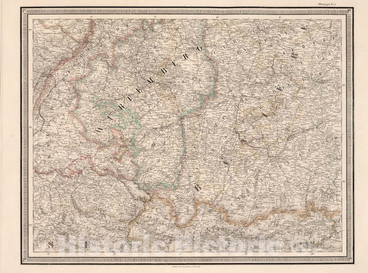 Historic Map : Allemagne No.13, 1857, Vintage Wall Decor