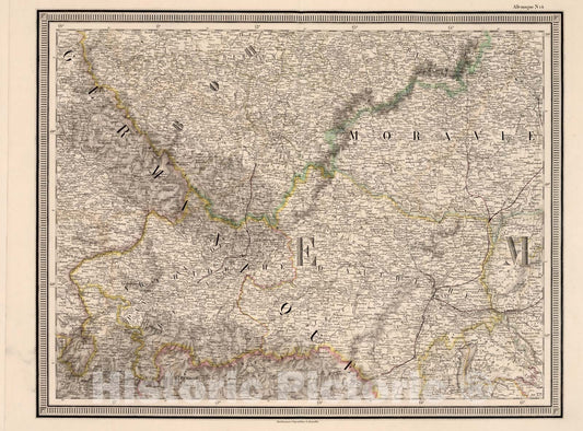 Historic Map : Allemagne No.14, 1857, Vintage Wall Decor